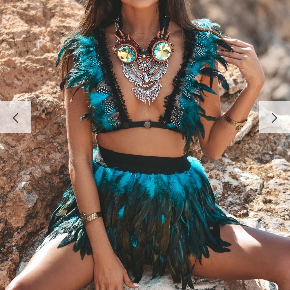 Born in Stockholm festival feather skirt